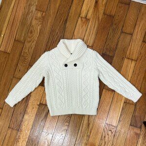 PRE-OWNED - Janie and Jack Ivory Cable Knit Sweater Size 18 to 24 Months